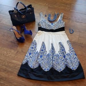 Little blue flowers dress